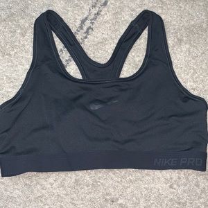 Black Nike sports bra